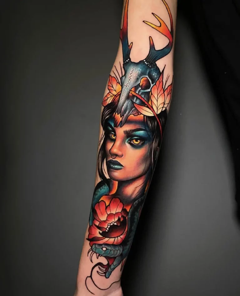 Neotraditional tattoo